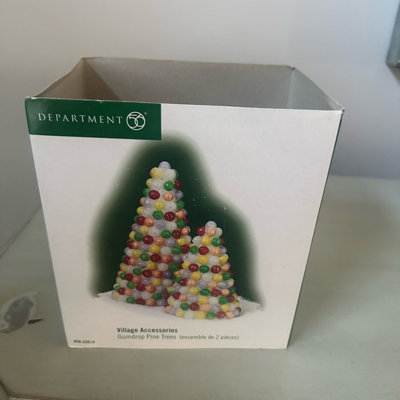 Department 56 village accessoriss gum drop pine trees - Picture 1 of 6